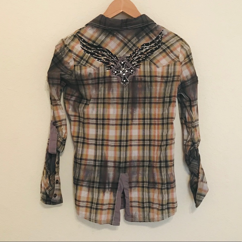 ROAR plaid button down - Picture 2 of 2